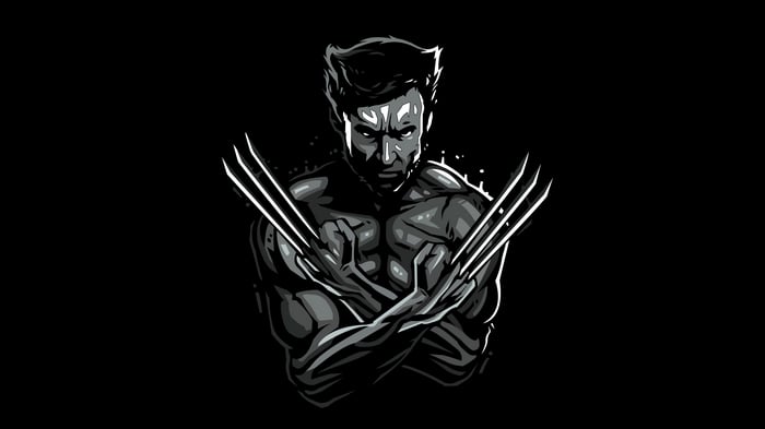 Wolverine with Claws Vector Art