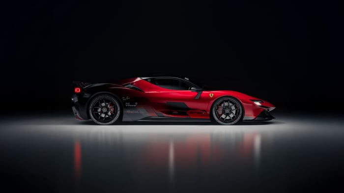 Ferrari SF90 Stradale in a studio setting