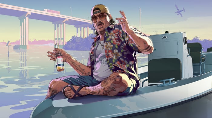 Cal Hampton in GTA 6 on a Boat