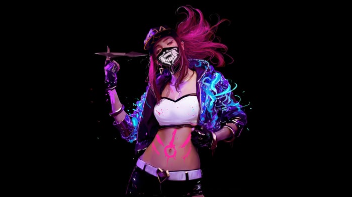 KDA Akali with a throwing knife