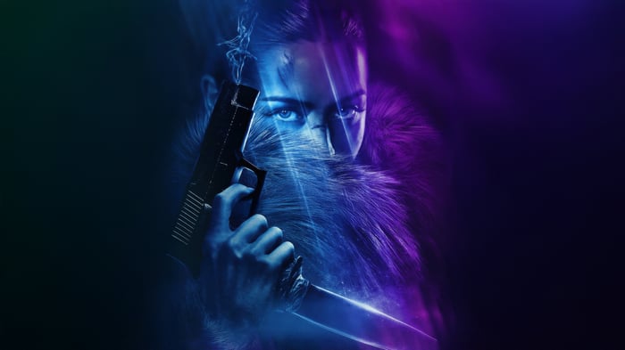 Woman with Gun and Knife