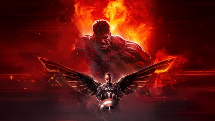 Red Hulk and Captain America