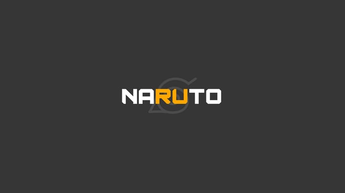 Naruto Logo with Leaf Symbol