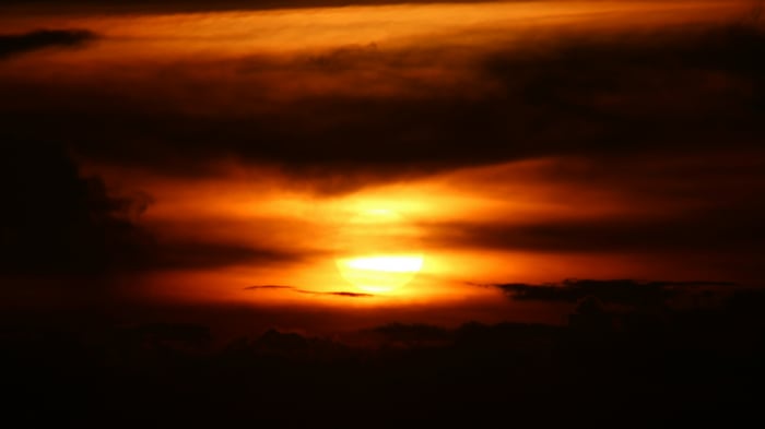 Sunset with clouds