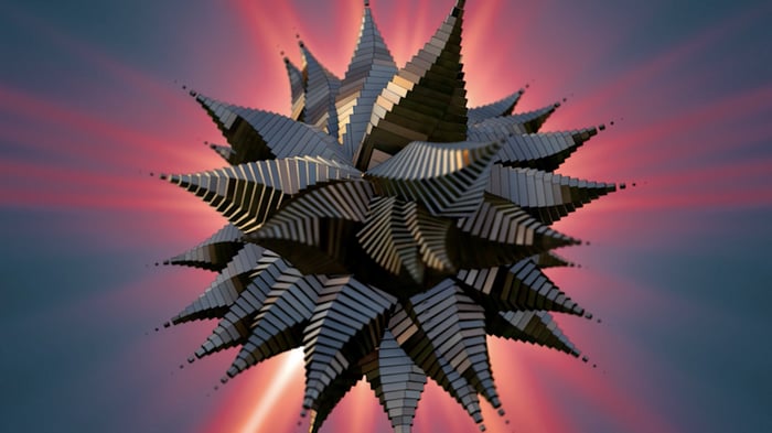Abstract Starburst with Radial Light Effect