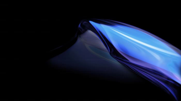 Hp Omen abstract blue and purple wave
