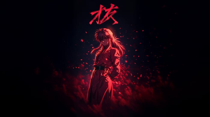 Kurama from Naruto in Red