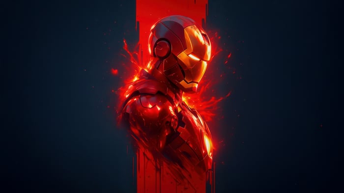Iron Man in Red and Gold Armor