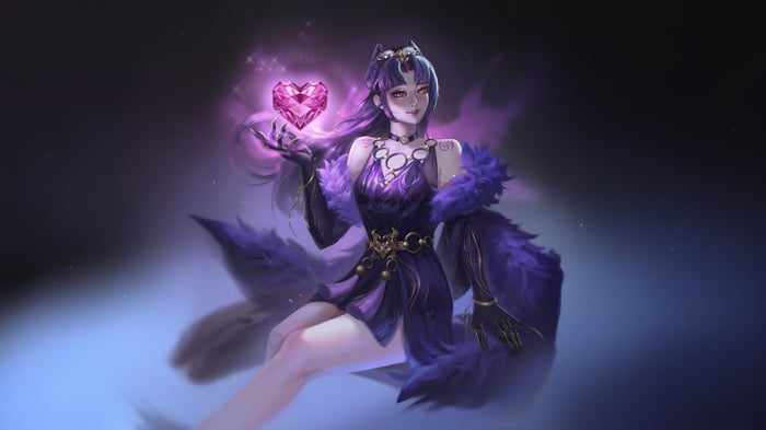 Tessa Naraka Bladepoint holding a pink heart gem