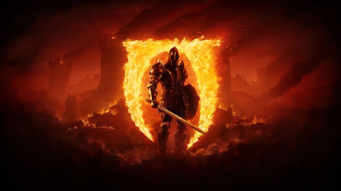 The Elder Scrolls IV Oblivion Knight in Fire