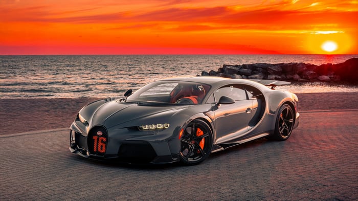 Bugatti Chiron V16 Horizon at sunset