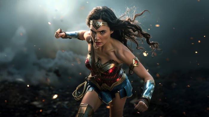 Wonder Woman in battle