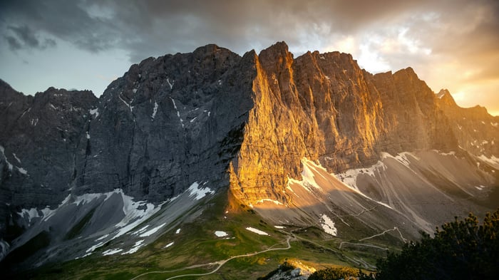 Golden Hour on a Mountain Range in Austria