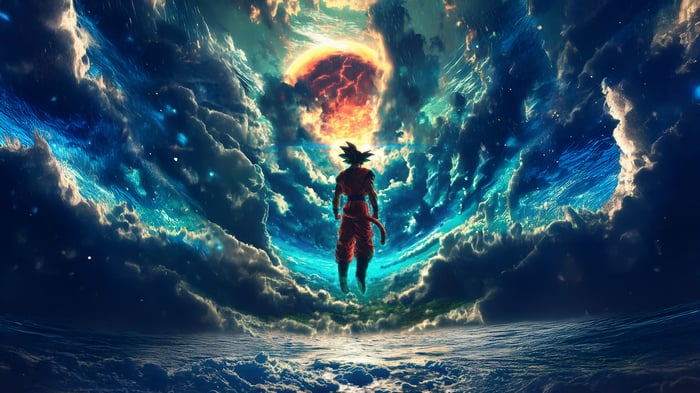 Goku in a Cosmic Battle