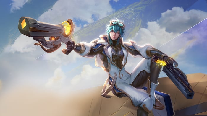 Laville from Arena Of Valor with dual pistols
