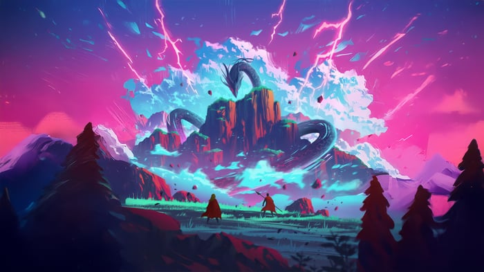 The Storm Dragon and Warriors