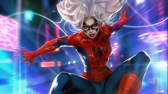 Black Cat Wearing Spider-Man Costume