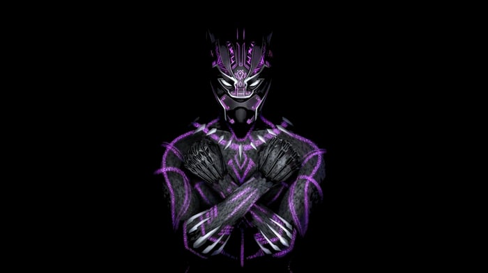 Black Panther with purple accents