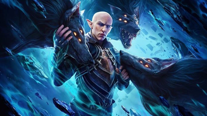 Solas and wolves in Dragon Age: The Veilguard