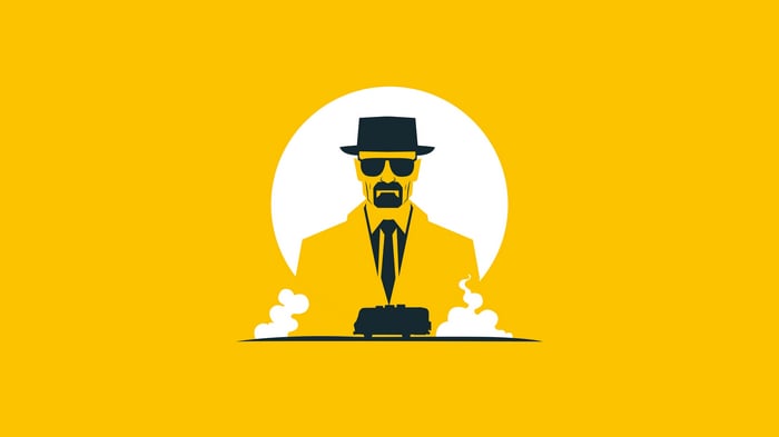 Breaking Bad Heisenberg in a Yellow Circle