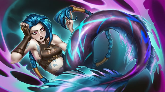 Breaking Through Jinx Mermaid Art