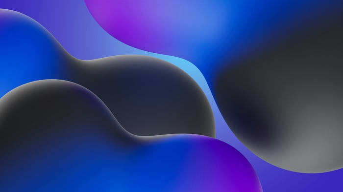 Abstract Blue Purple Fluid Shapes