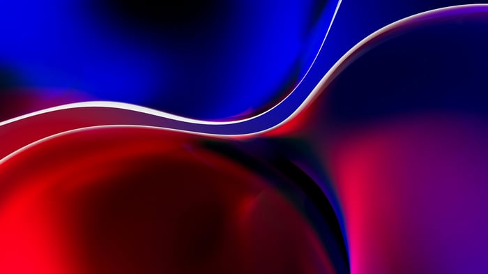 Red and Blue Abstract Dynamic Wave