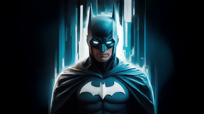 Batman in a dark city