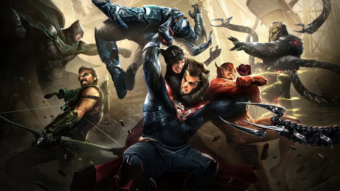 Injustice 2 Mobile Game Characters Fighting