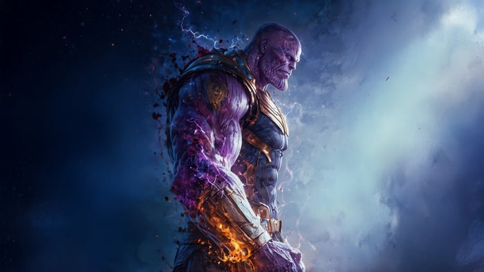 Thanos with Strength Behind The Smile