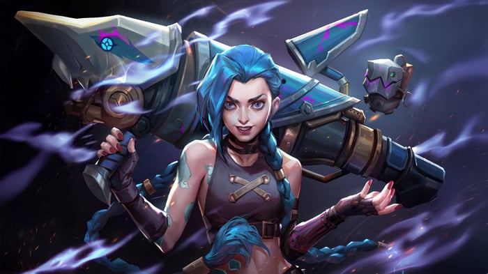 Jinx with her weapon
