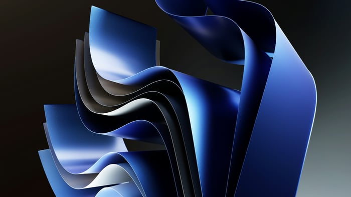 Velvet Blue Waves Abstract