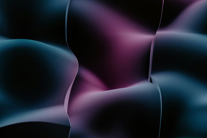 Purple and Black Abstract Wave