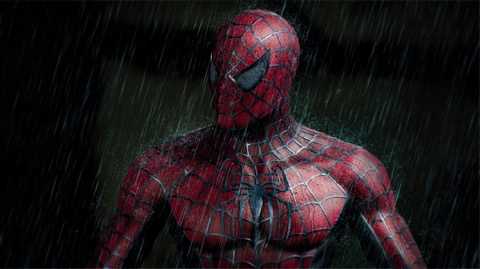 Spider-Man in the Rain