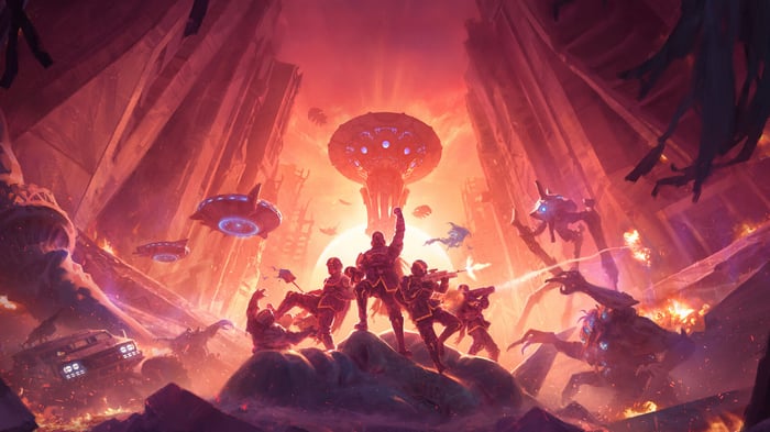 Helldivers 2 Heart of Democracy Battle Scene