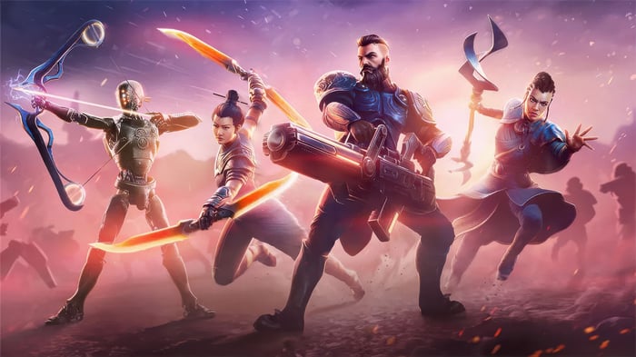 A Rebel Moon Game with a diverse group of warriors