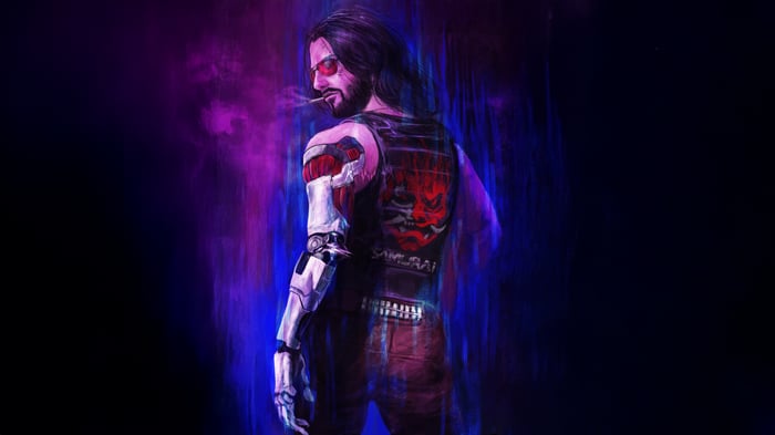 Johnny Silverhand from Cyberpunk 2077 with Samurai vest