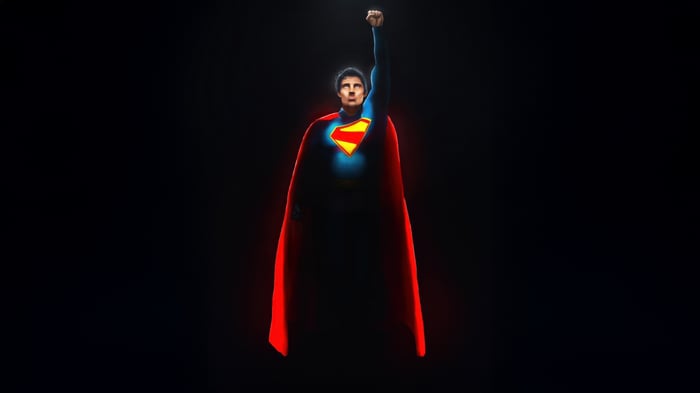 Superman with Fist Raised