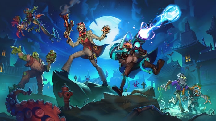 Twerpville Game Characters with Spooky Background