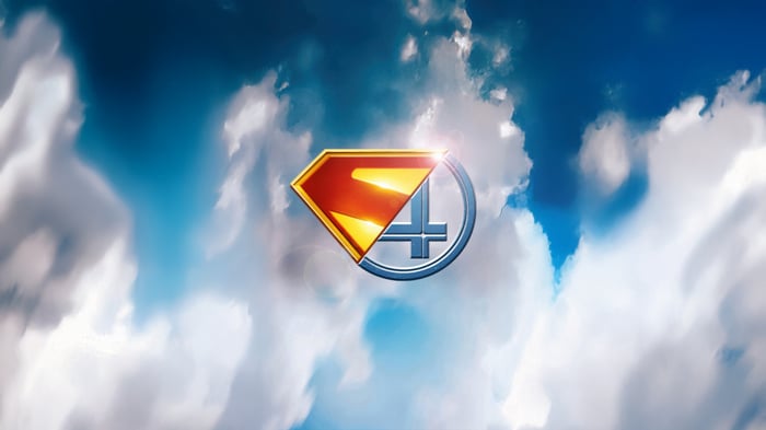 Superman and Fantastic Four Logo Mashup