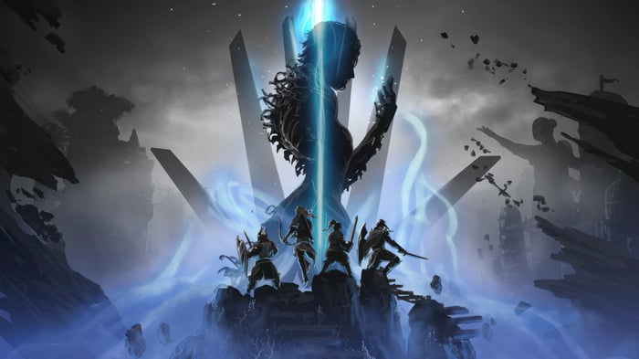Solasta 2 Game: Heroes Before a Giant Figure