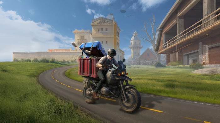 PUBG Chicken Dinner Delivery Motorcycle Rider