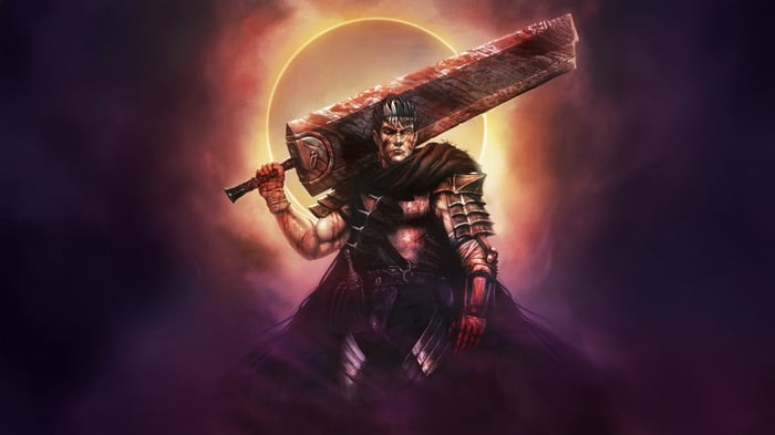 Guts from Berserk with the Dragonslayer sword