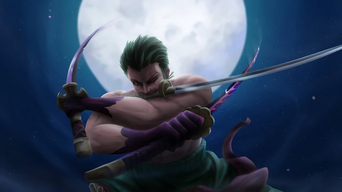 Roronoa Zoro from One Piece with Swords