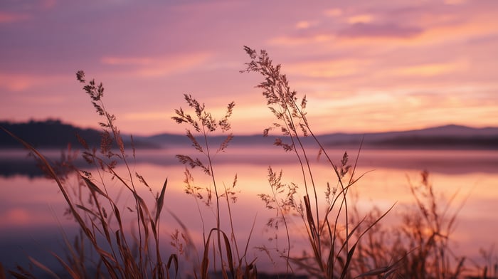 Lavender Evening Reflections Of Calm