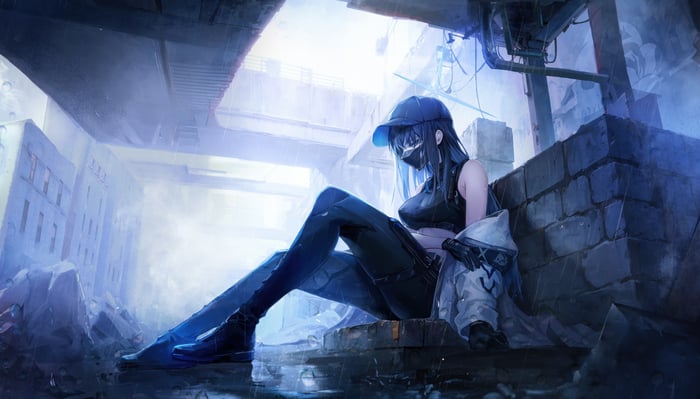 Girl Lost in Concrete Maze After The Fall