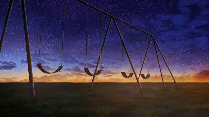 Starry Night Swings in a Field