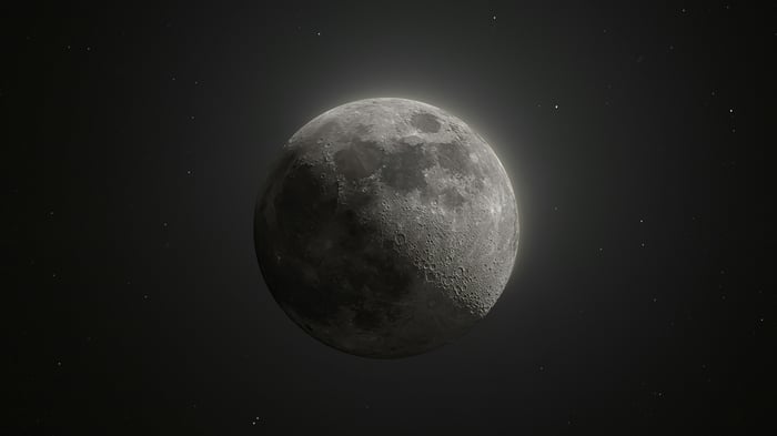 The Moon in Orbit with Stars