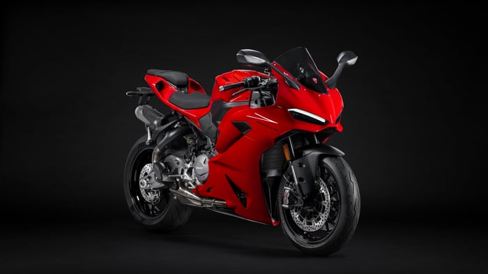 Red Ducati Panigale V2 Motorcycle