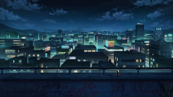 Tokyo Night Cityscape Anime